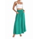 thumbnail image 2 of Pantalones Casuales de Cintura Alta para Mujer, de Color Liso, Largos y Anchos, con Bolsillos, para y Otoño. Verde S, 2 of 9