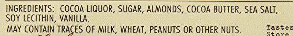 Chocolove Almond and Seasalt in Dark Chocolate Mini Bar 1.3 Oz Pack of 12