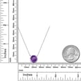 thumbnail image 6 of Gem Stone King 14K White Gold Purple Amethyst Pendant Necklace for Women | 3.35 Cttw | Gemstone February Birthstone | Round 10MM | With 18 inch Chain, 6 of 6