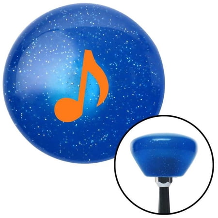 American Shifter Orange Music Note Blue Retro Metal Flake Shift Knob with M16 x 1.5 Insert Shifter Brody