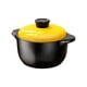 thumbnail image 2 of Olla de cerámica para guisos y sopas con tapa amarilla | Cocción lenta para arroz, gachas, estofados | Resistente a grietas, quemaduras en seco | Seguro para llama de gas | Tamaños 7-9 in o 9-15 in, 2 of 6