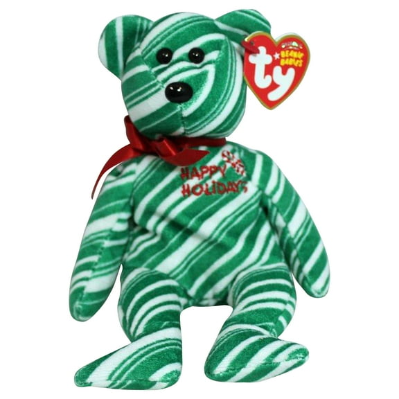 Ty Beanie Baby: 2007 Holiday Teddy the Green Bear | Stuffed Animal | MWMT's