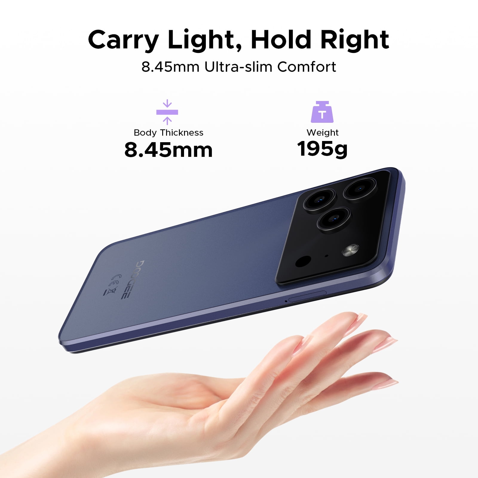 DOOGEE Note56 Plus Unlocked Android 16 Cell Phone, 48GB + 256GB/2TB TF Expand, 6.56" HD+ 90Hz Display, 6150mAh Battery, 50MP+8MP AI Camera, NFC/OTG/Side Fingerprint, 4G Dual SIM Unlocked Smartphone