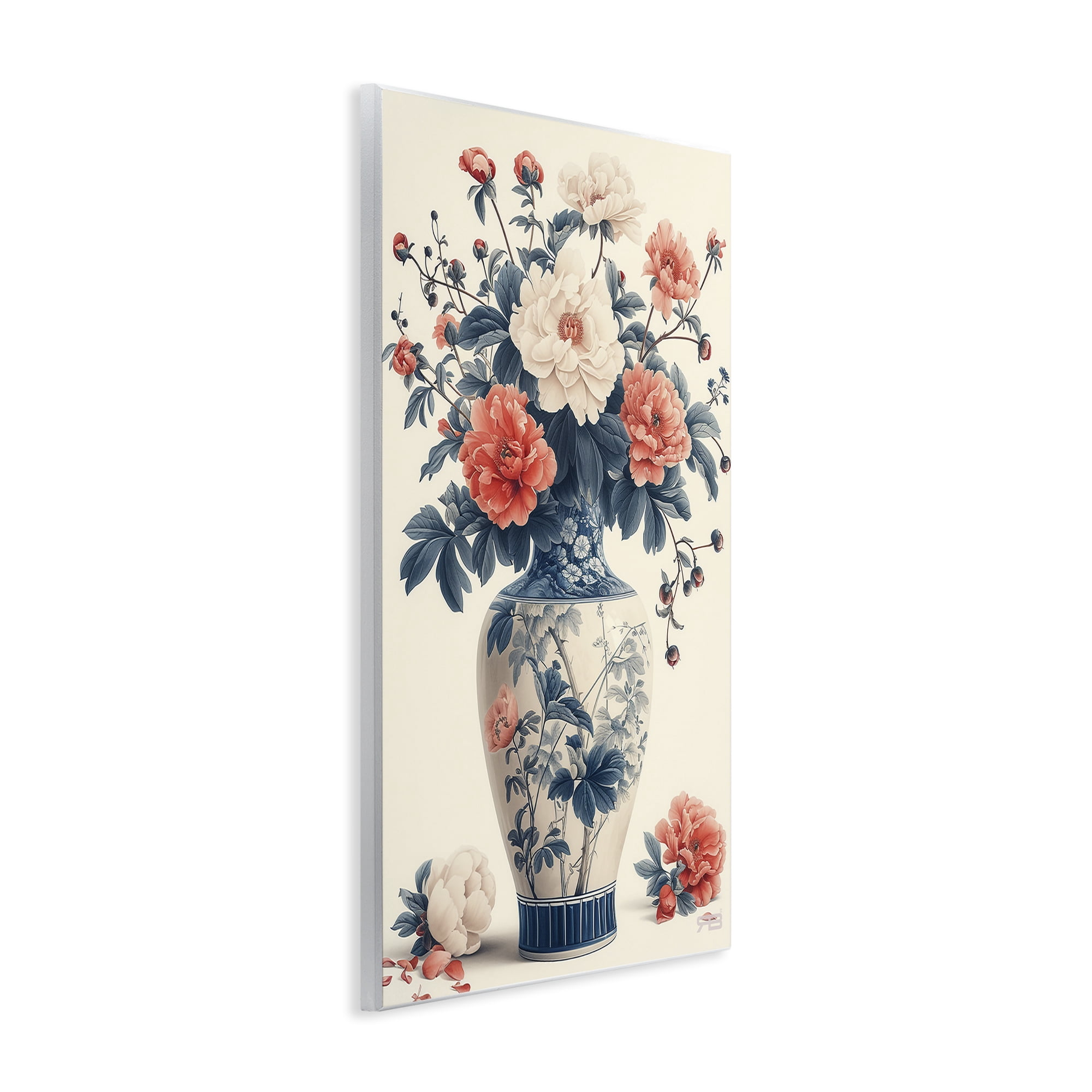 Stupell Industries Vintage Eastern Vase Botanical & Floral Painting Unframed Art Print Wall Art, 10 x 15