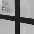 thumbnail image 6 of Demi Bonn 34" x 72" Shower Screen Door, Stylish Walk-In Wet Room Divider, Clear Tempered Glass Shower Door, Black, 6 of 8
