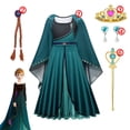 thumbnail image 3 of Vestido de princesa de Frozen de Disney para niñas, traje de baile de malla con lentejuelas blancas, ropa de carnaval, Cosplay para niños, Reina de la nieve, Elsa y Anna, 3 of 5