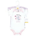 thumbnail image 2 of Hudson Baby Infant Girl Cotton Bodysuits, Elephant Butterfly, 6-9 Months, 2 of 3