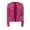 Hot Pink, variant on HJYCHN Womens Jackets Fashion Stand Collar Solid Color Sequin Casual Short Jacket Long Sleeve Party Outerwear Winter Coats for Women Purple XXL