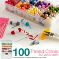 thumbnail image 2 of Friendship Bracelet String Kit - Embroidery Floss Set with Organizer Box, 2 of 10