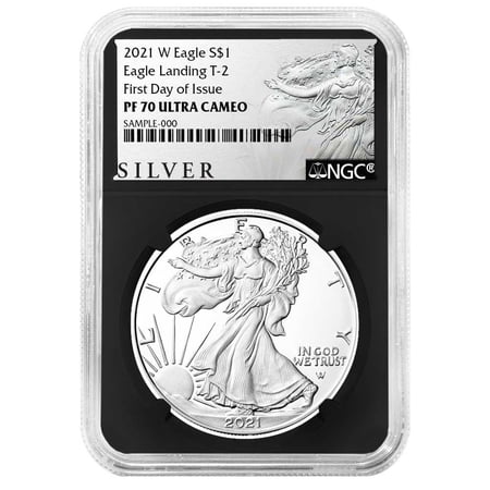2021-W $1 1-oz T-2 Proof American Silver Eagle NGC PF70UC FDI ALS Label Retro Core