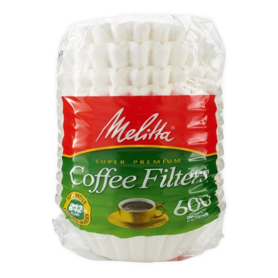 50 Count 4 Pack Melitta 8-12 Cup Basket Coffee Filters Paper White