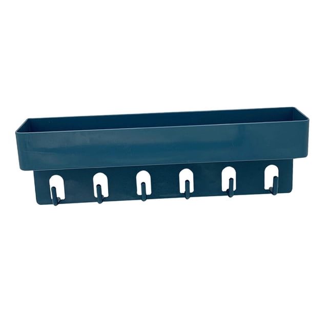 Estante de baño sin taladro, soporte para champú de pared, organizador de baño adhesivo Darl azul
