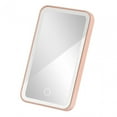 thumbnail image 3 of Rechargeable Makeup Vanity Mirror Brightness Adjustable Desk Cosmetic Mirror Pink, 3 of 8