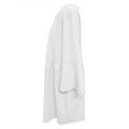 thumbnail image 4 of CHOK Cyber&Monday Deals Robes pour Femmes 2023 Manches Évasées Tunique Fluide Smockée en Coton Lin Robes Manches 3/4 Col Rond Solide Été Mini Robe Formelle Café TTTTG Liquidation un, 4 of 5