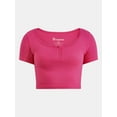 thumbnail image 5 of No Boundaries Seamless Scoop Henley Tee, Women's, 5 of 5