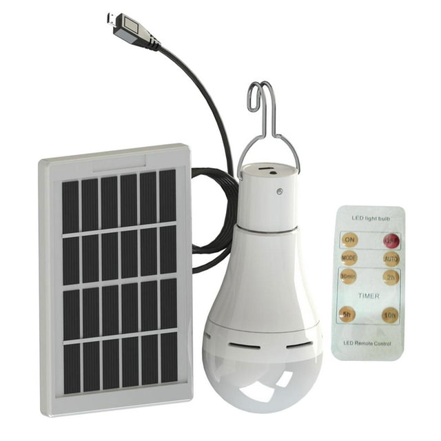 Bombillas solares Luces al aire libre para seguridad al aire libre Camping Picnic Carpa Jardín Patio 9W kusrkot luz interior