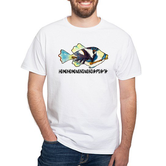 CafePress - Humuhumu Fish White T Shirt - Men's Classic Cotton T-Shirts