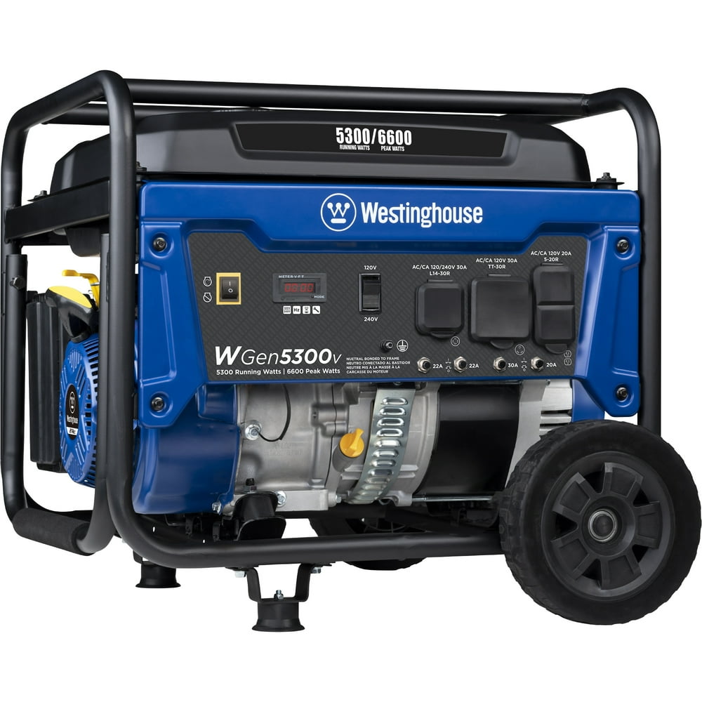 Westinghouse WGen5300v Portable Generator 5300 Rated Watts & 6600 Peak