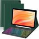 thumbnail image 1 of Funda con Teclado Retroiluminado Arcoíris con Ranura para Lápiz, Verde Oscuro para 10.1" 2021/2023, 1 of 8