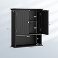 thumbnail image 3 of Costway Wall Mount Bathroom Cabinet Storage Organizer Medicine Cabinet Black, 3 of 10