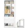 Homieasy Freestanding 24" Closet System with 2 Wood Drawers, 2FT Small