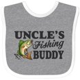 thumbnail image 3 of Inktastic Uncle's Fishing Buddy Boys Baby Bib, 3 of 4