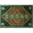 thumbnail image 1 of Ahgly Company Indoor Rectangle Persian Turquoise Blue Traditional Area Rugs, 3' x 5', 1 of 4