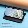 thumbnail image 5 of Case For Google Pixel 10a Butterfly Flower Multi-card Holder Zipper Wallet With Lanyard Magnetic Clasp Flip Stand Leather Phone Case,Black,For Google Pixel 10a, 5 of 8