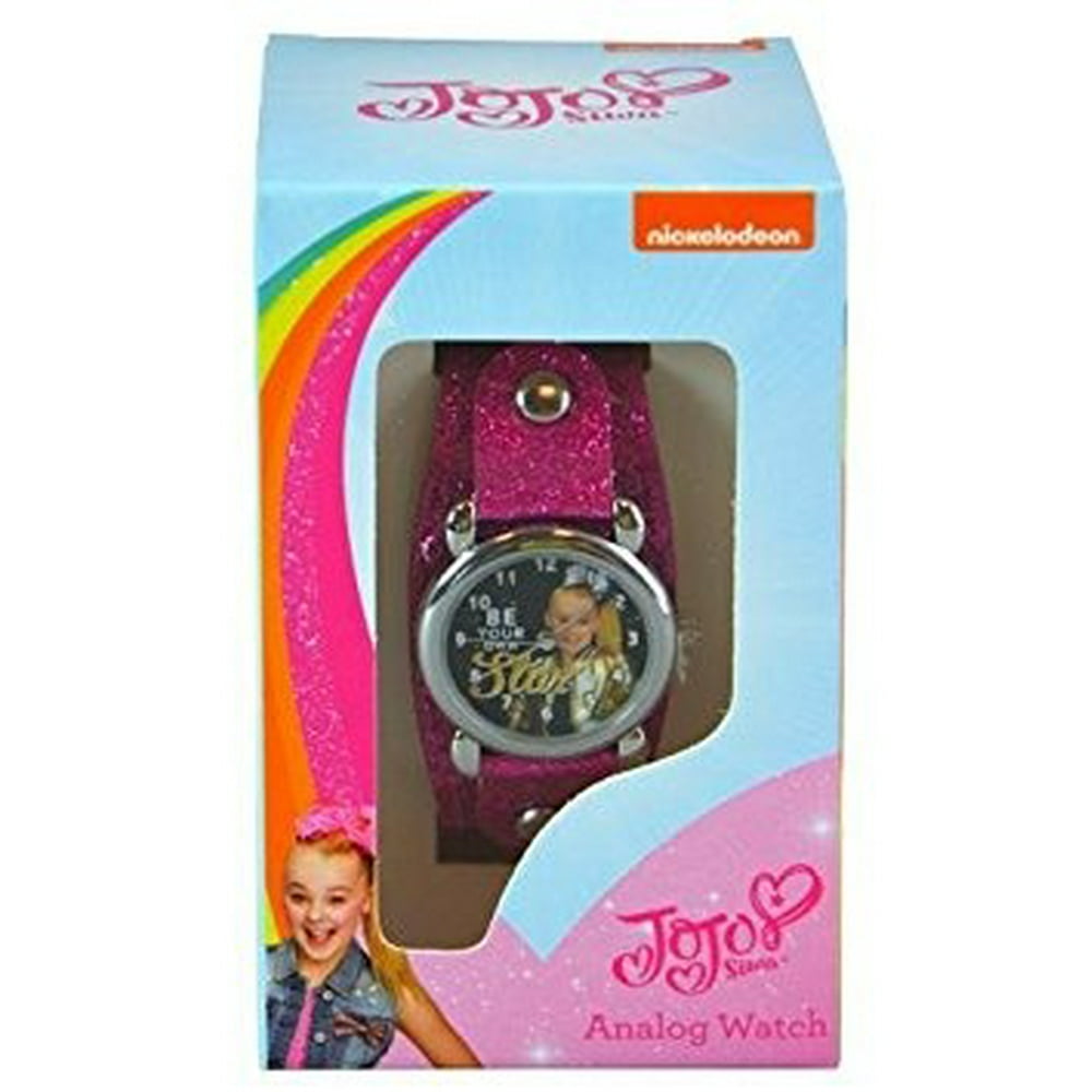 JoJo Siwa - JoJo Siwa Analog Watch with Metal Face & Glitter Band in