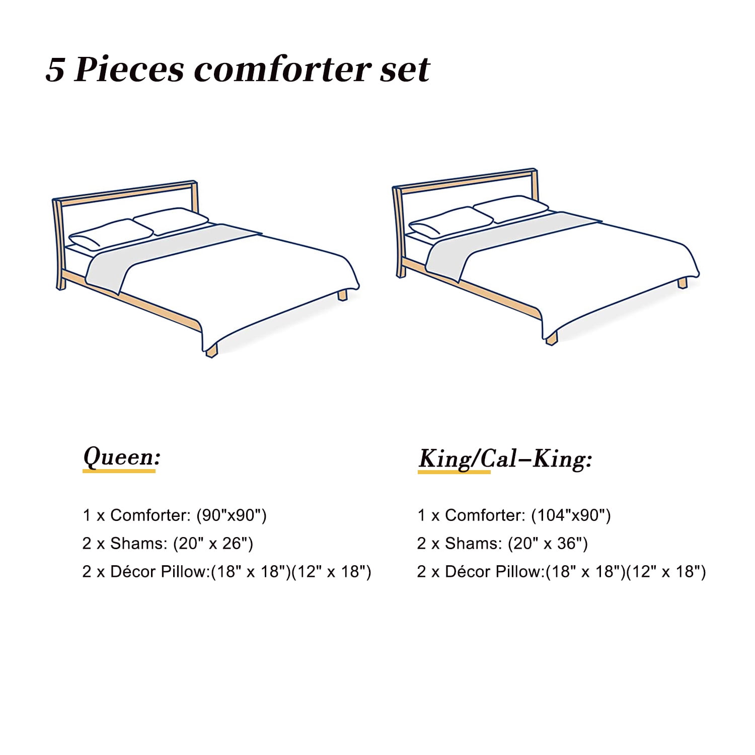 5-Piece Velvet Comforter Set, Rustic Forest Deer Print Bedding Sets,King