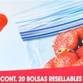 thumbnail image 3 of Bolsas para guardar Great Value grande con doble cierre 20 pzas, 3 of 4