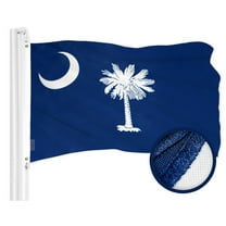 G128 South Carolina State Flag | 2x3 Ft | ToughWeave Series Embroidered 300D Polyester | Embroidered Design, Indoor/Outdoor, Brass Grommets