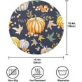 thumbnail image 4 of GZHJMY Thanksgiving Pumpkin Round Placemats Set of 4, Non-Slip Table Mats Washable Heat Resistant Place Mats for Kitchen Dining Table Home Decor,15.4 Inch, 4 of 7