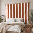 thumbnail image 3 of Burnt Orange Stripe Tapestry for Bedroom Wall Hanging Tapestry, Farmhouse Striped Abstract Art Ceiling Backdrop Tapestries Poster Blanket Wall Decor for Teens Room Living Room Dorm 39" x 59", 3 of 8