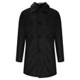 thumbnail image 3 of Turilly Trench Coats for Men Casual Button Solid Long Sleeve Pockets Turn Down Collar Outwear Coat Sizes M-XXL, 3 of 5