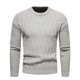 thumbnail image 2 of Primavera y otoño de los hombres Nuevos hombres jóvenes Prendas de punto Slim Fit Cuello redondo Suéter Suéter Camisa de fondo de color sólido informal Suéter de gran tamaño Pompotops oipoqjl39722, 2 of 5
