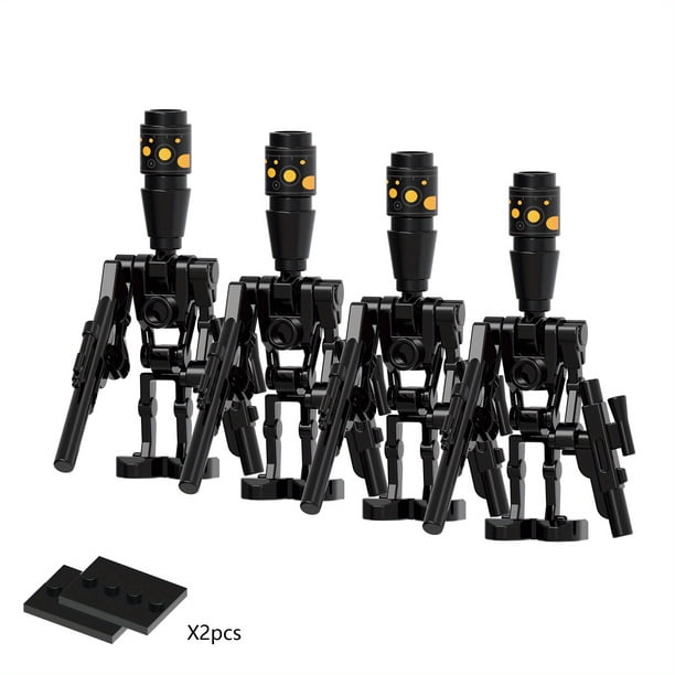 4pcs/set Alien Figure Building Block Toy, Monster Soldier Figure Assembling Educational Toy, A Good Gift For Children