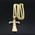 thumbnail image 5 of Fashion 14K Yellow Gold Cross Choker Necklace for Women/Men Golden Color Necklace Pendant Jewelry collar cruz, 5 of 6