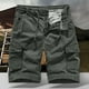 thumbnail image 1 of pstuiky Abreviatura para hombres, Pantalones cortos casuales de verano para hombre, de color liso, con múltiples bolsillos, cargo Pantalones cortos cargo, 1 of 3