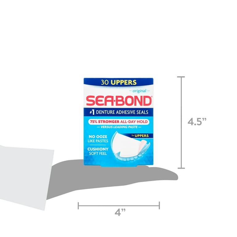 Sea Bond Denture Adhesive Wafers, Uppers, Original - 30 uppers