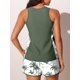 thumbnail image 2 of Traje de baño de dos piezas para mujer, tankini con shorts, verde, talla 12, 2 of 7