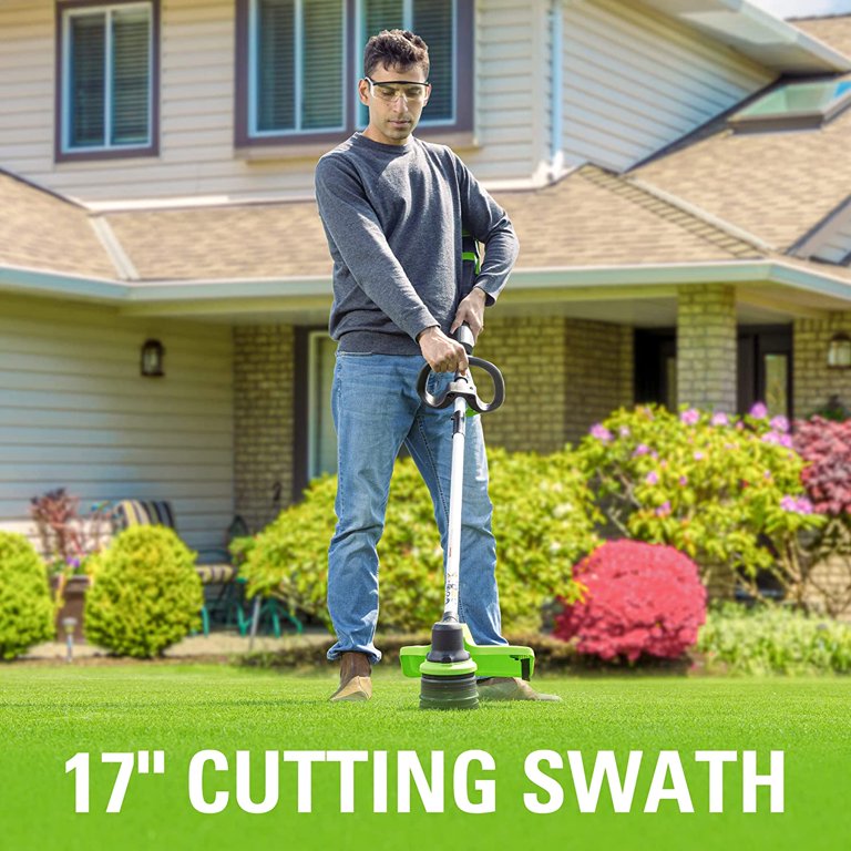 Greenworks 40V 17-Inch Brushless String Trimmer, 8Ah Battery and