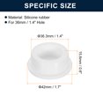 thumbnail image 3 of Uxcell 6Pcs Tapones de Agujeros Blancos, Tapón de Botón de Caucho Impermeable para Agujeros de 36mm / 1.4" Tapones de Sellado Redondos Flexibles, 3 of 6