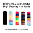 thumbnail image 4 of Sonducket 100 piezas de bandas para el cabello adornos de alta elasticidad decorativos sin enganches soporte de cola de caballo elásticos Bobbles para Accesorio para el cabello colorido 4 Sonducket AP010196-04B, 4 of 5