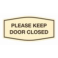 thumbnail image 1 of Signs ByLITA Fancy Please Keep Door Closed Sign - Security and Safety | Durable Material | Easy to Install (Ivory/Dark Brown) - Medium 1 Pack, 1 of 4