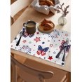 thumbnail image 3 of Patriotic Firework Placemats Set of 4,Washable Woven Burlap Cloth Fabric Placemat for Square/Rectangle/Round/Oval Dining Table,Easy Clean Place Mats for Kids 4th of July Patriotic Memorial Day, 3 of 6