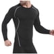 thumbnail image 2 of pstuiky manga larga para hombre, Camiseta deportiva de manga larga con cuello redondo para hombre, color liso camisetas de hombre m, 2 of 4