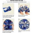 thumbnail image 5 of 4pcs Metallic Foil Cheerleading Pom Poms, Premium Cheerleader Pompoms Kit, Cheering Hand Flowers 9.8 Inches, 5 of 5