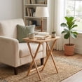 thumbnail image 2 of Mainstays Modern XL Oversized Folding Tray Table, Natural, 2 of 9