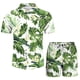 thumbnail image 4 of Conjunto de ropa de playa hawaiana para hombre Conjunto de 2 piezas de camisa bohemia de verano y pantalones cortos Pompotops  oipoqjl51240, 4 of 9